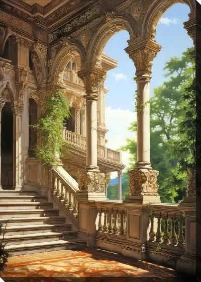 Картина маслом Балкон №7