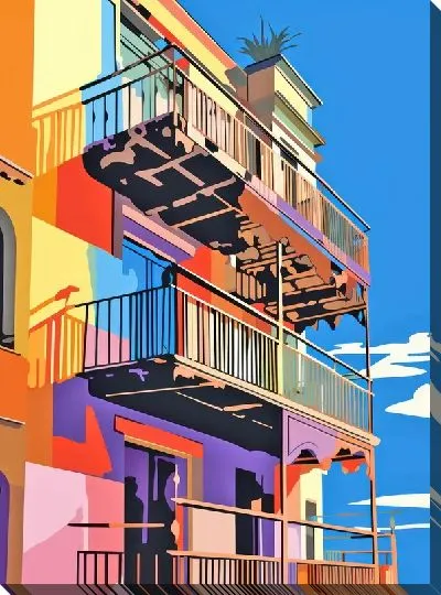 Картина маслом Балкон №10