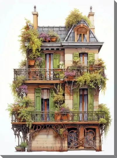 Картина маслом Балкон №11