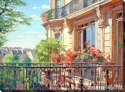 Картина маслом Балкон №12