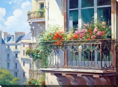 Картина маслом Балкон №18