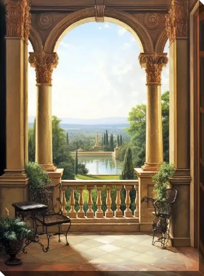 Картина маслом Балкон №28