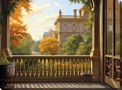 Картина маслом Балкон №30