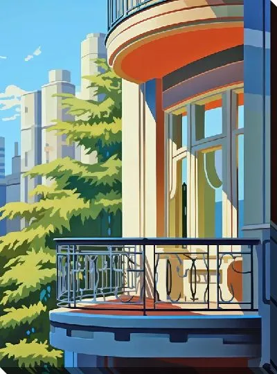 Картина маслом Балкон №37