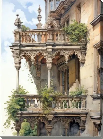 Картина маслом Балкон №38