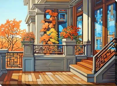 Картина маслом Балкон №39