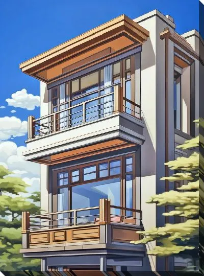 Картина маслом Балкон №40