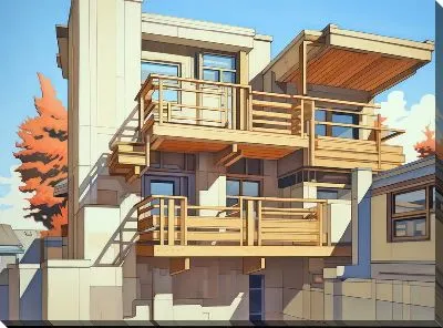 Картина маслом Балкон №41