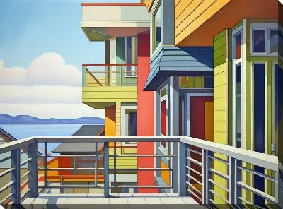 Картина маслом Балкон №42