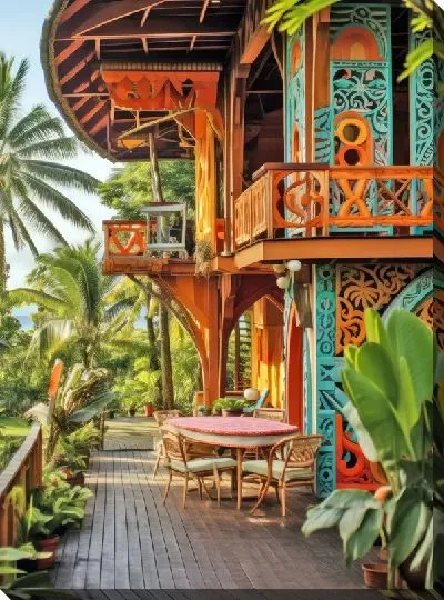 Картина маслом Балкон №56