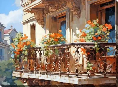Картина маслом Балкон №76