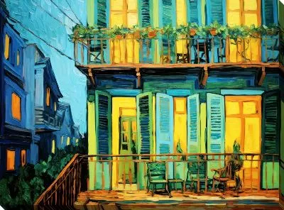 Картина маслом Балкон №78