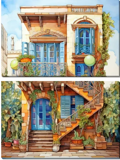Модульная картина Балкон №79