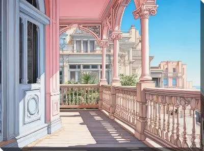 Картина маслом Балкон №86