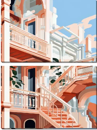 Модульная картина Балкон №87