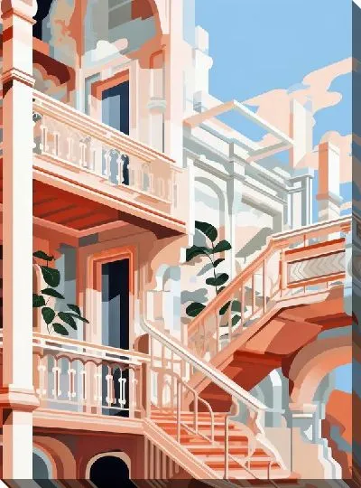 Картина маслом Балкон №87