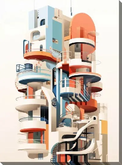 Картина маслом Балкон №88