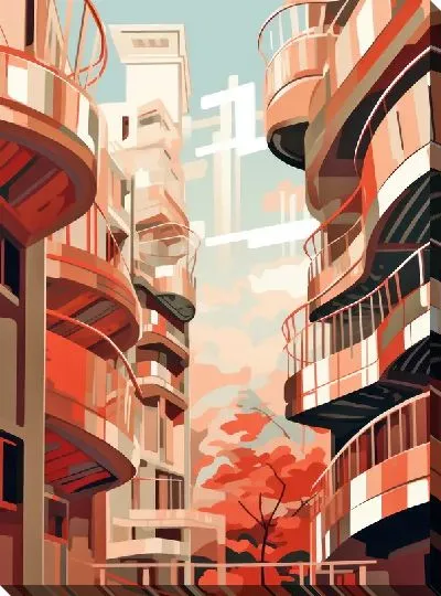 Картина маслом Балкон №89