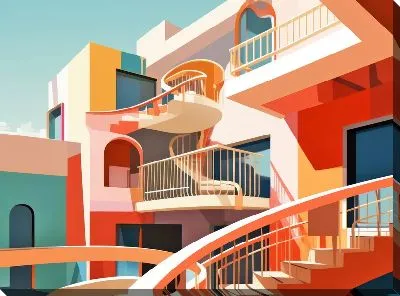 Картина маслом Балкон №90