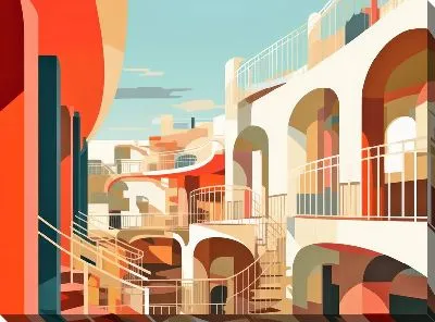 Картина маслом Балкон №93