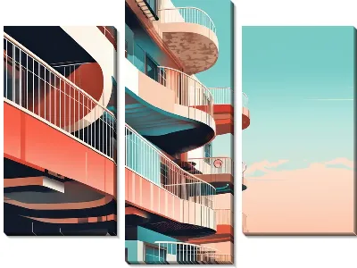 Модульная картина Балкон №95