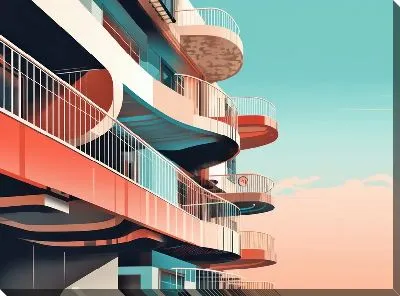 Картина маслом Балкон №95