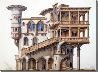 Картина маслом Балкон №107