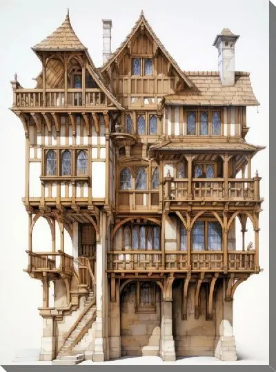 Картина маслом Балкон №110