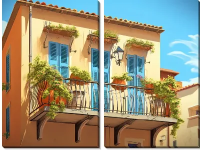 Модульная картина Балкон №131