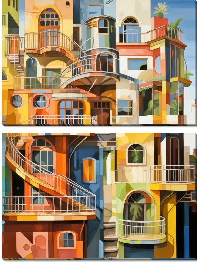 Модульная картина Балкон №135