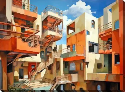 Картина маслом Балкон №139
