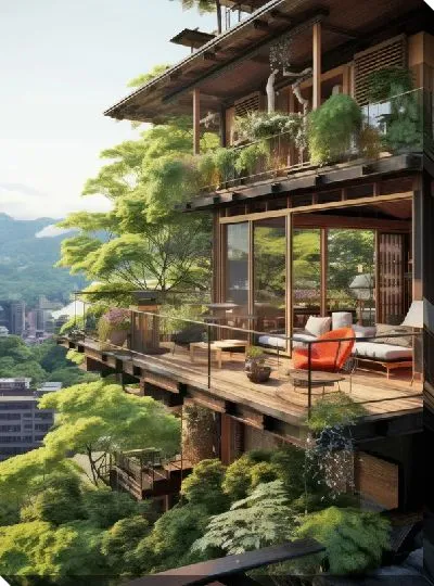 Картина маслом Балкон №153