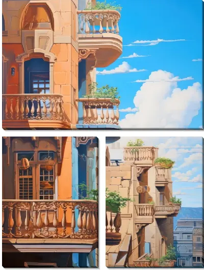 Модульная картина Балкон №156