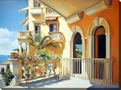 Картина маслом Балкон №162
