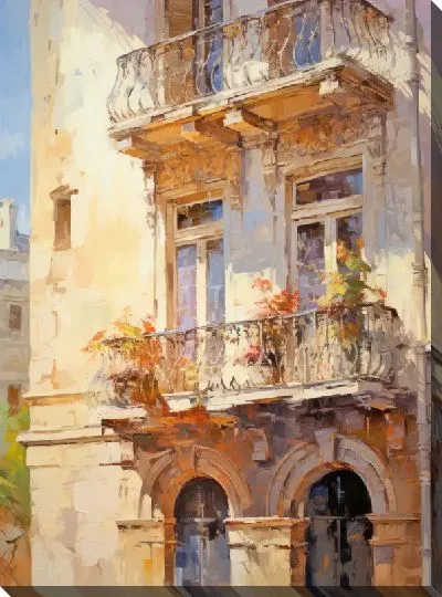 Картина маслом Балкон №170