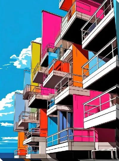 Картина маслом Балкон №175