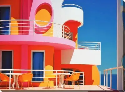 Картина маслом Балкон №182