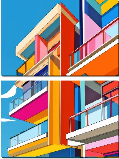 Модульная картина Балкон №184