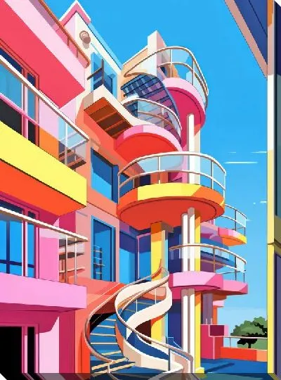 Картина маслом Балкон №186