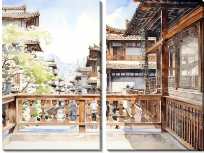 Модульная картина Балкон №194