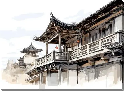 Картина маслом Балкон №195