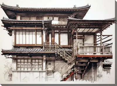 Картина маслом Балкон №196