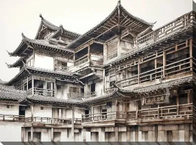 Картина маслом Балкон №198