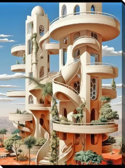 Картина маслом Балкон №199