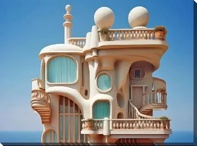 Картина маслом Балкон №200