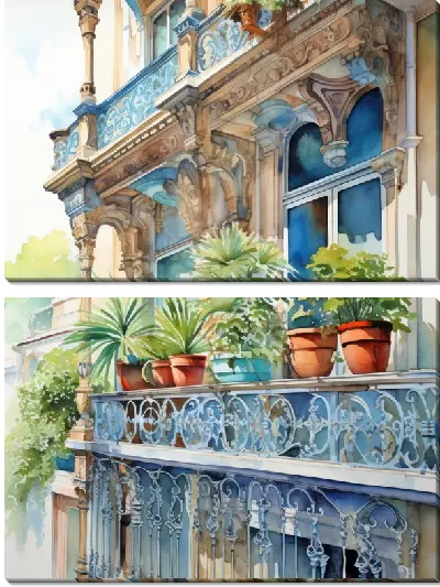 Модульная картина Балкон №205
