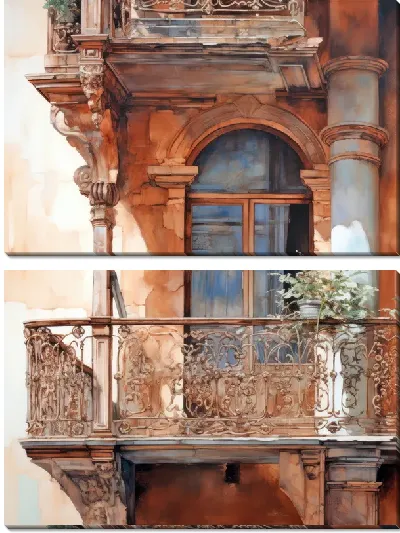 Модульная картина Балкон №215