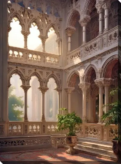 Картина маслом Балкон №222