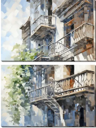 Модульная картина Балкон №223