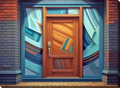 Картина маслом Дверь №18